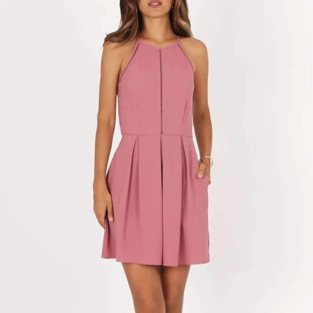 Speechless WHITE fit and flair skater dress L